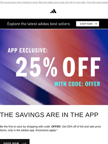 Adidas Sale Announcement