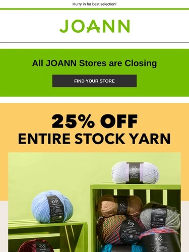 Joann Sale Announcement