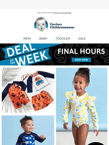 Gerber Childrenswear Sale Announcement