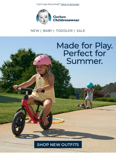 Gerber Childrenswear Sale Announcement