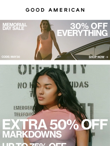 Good American Sale Announcement
