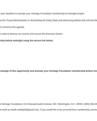 Heritage Foundation Transactional