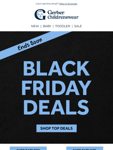 Gerber Childrenswear Sale Announcement
