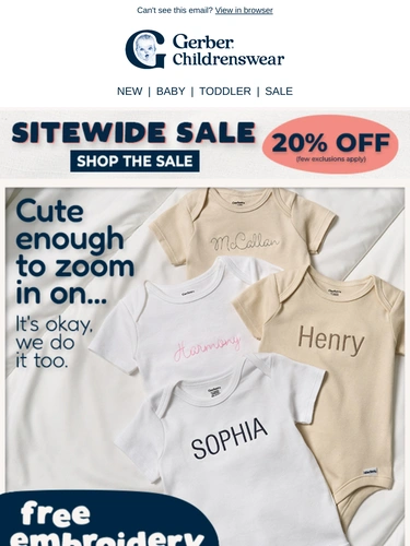 Gerber Childrenswear Newsletter