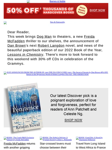 Barnes & Noble Newsletter