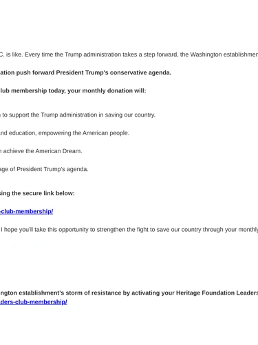 Heritage Foundation Loyalty Program