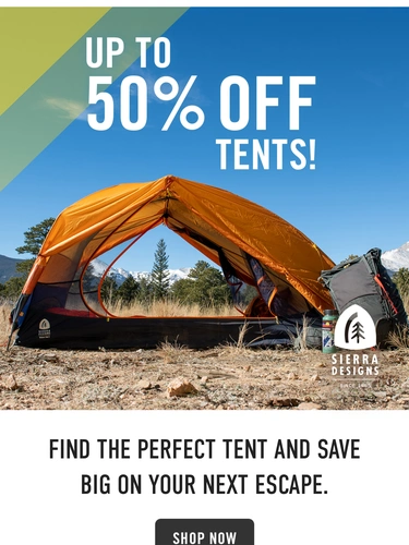 Sierra Designs Sale Announcement