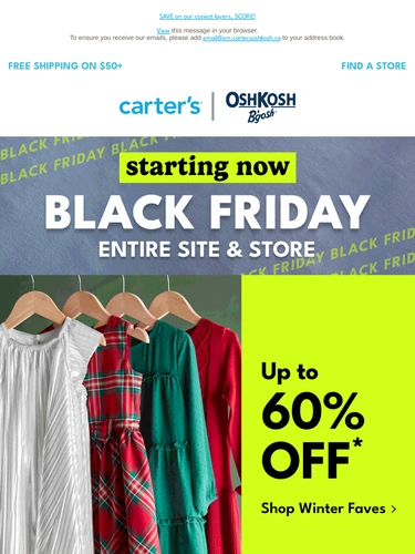 Carter's OshKosh Sale Announcement