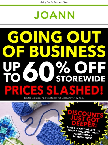 Joann Sale Announcement