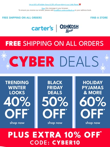 Carter's OshKosh Sale Announcement