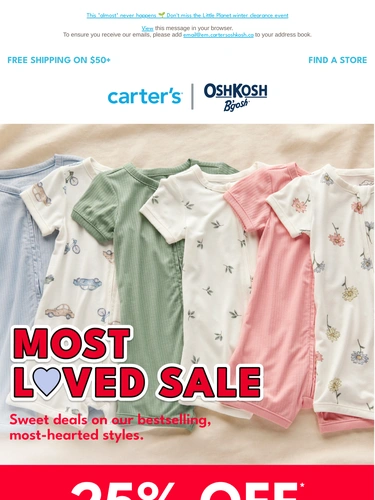 Carter's OshKosh Sale Announcement