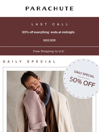 Parachute Home Sale Announcement