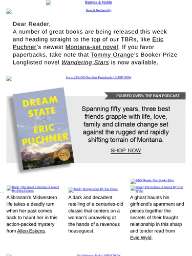Barnes & Noble Newsletter