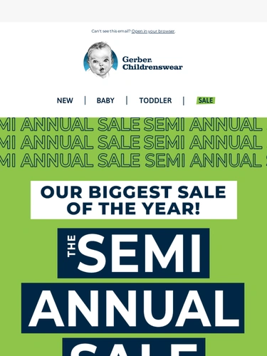 Gerber Childrenswear Sale Announcement