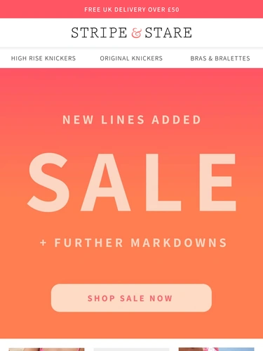 Stripe and Stare Sale Announcement