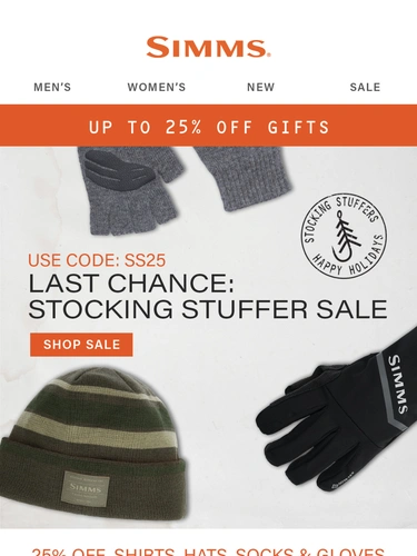 Simms Fishing Sale Announcement