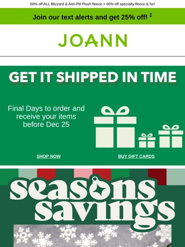 Joann Sale Announcement