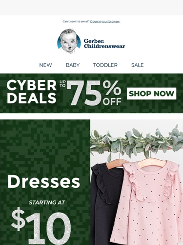 Gerber Childrenswear Sale Announcement