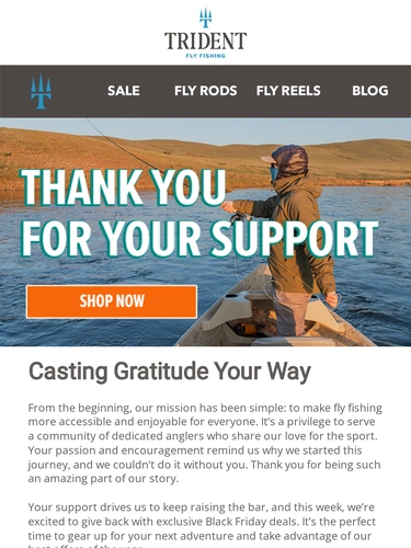 Trident Fly Fishing Sale Announcement