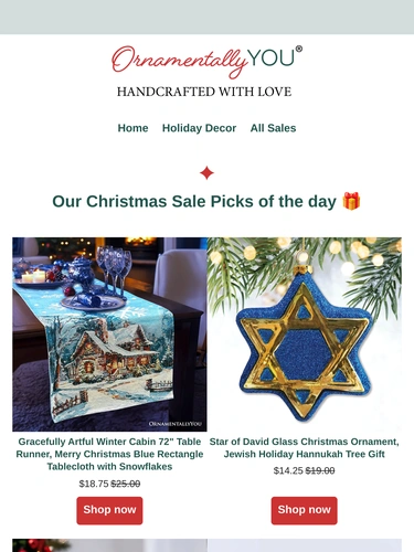 Ornamentally You Sale Announcement