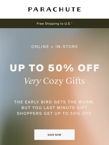 Parachute Home Sale Announcement