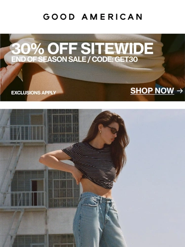 Good American Sale Announcement