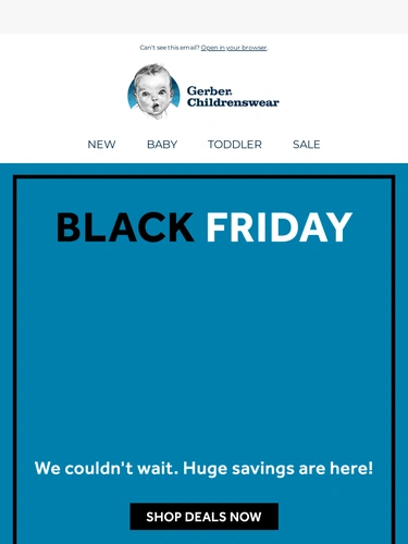 Gerber Childrenswear Sale Announcement