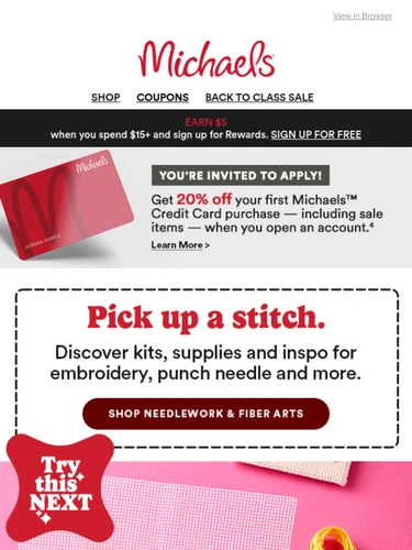 Michaels Sale Announcement