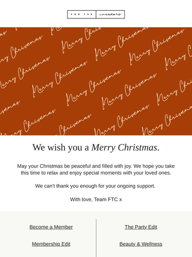 For The Creators Holiday Campaign
