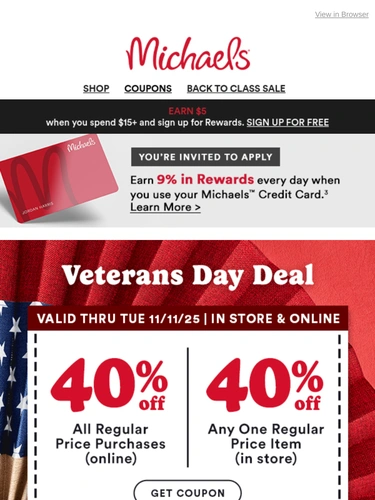 Michaels Newsletter