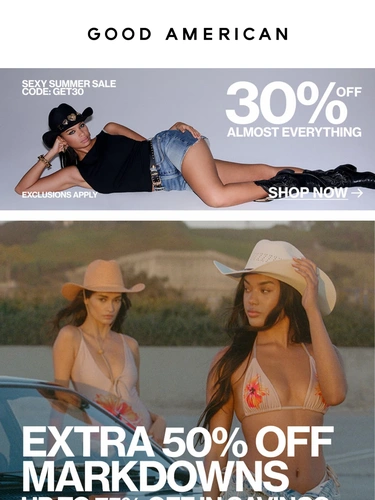 Good American Sale Announcement