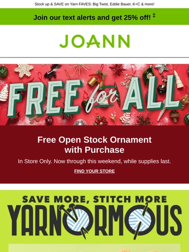 Joann Sale Announcement