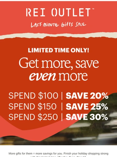 REI Sale Announcement