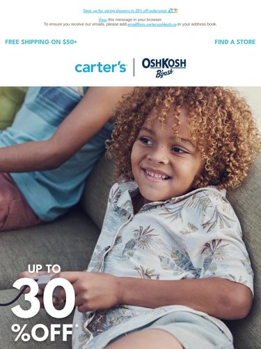 Carter's OshKosh Sale Announcement