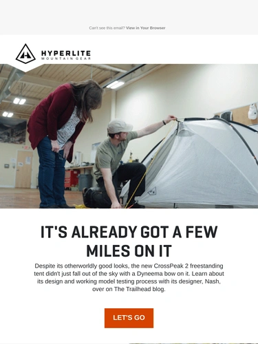 Hyperlite Mountain Gear Newsletter