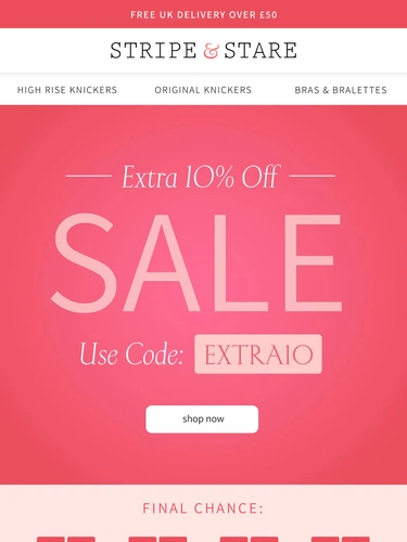 Stripe and Stare Sale Announcement