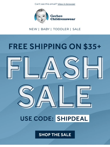 Gerber Childrenswear Sale Announcement