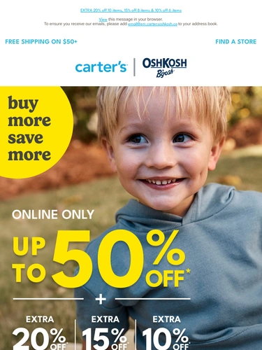Carter's OshKosh Sale Announcement
