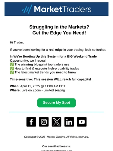Market Traders Event Invitation