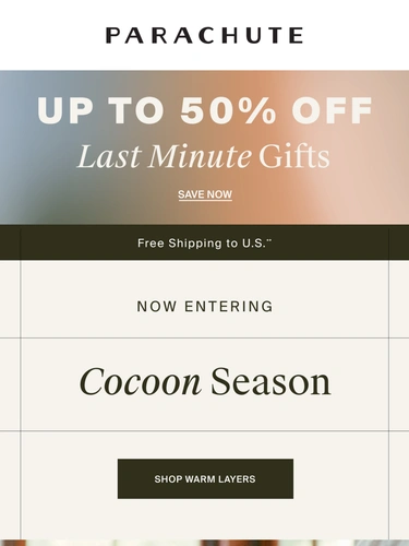 Parachute Home Sale Announcement