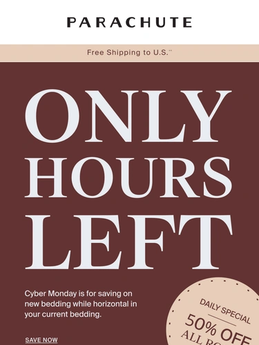 Parachute Home Sale Announcement