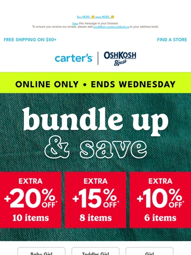 Carter's OshKosh Sale Announcement