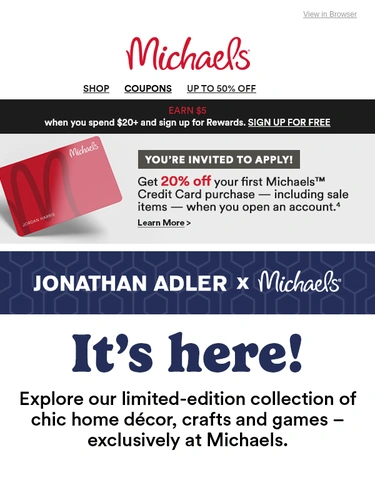 Michaels Sale Announcement