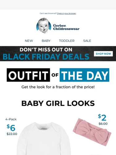 Gerber Childrenswear Sale Announcement