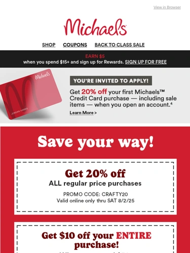 Michaels Newsletter