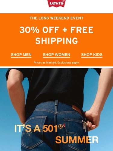 Levi's Sale Announcement