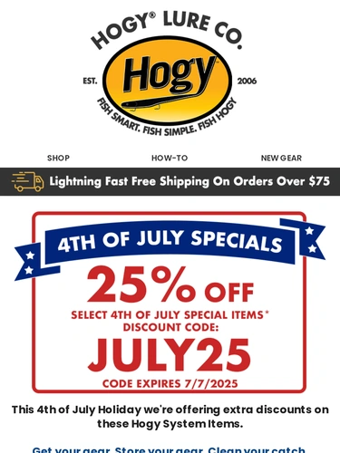 Hogylures Sale Announcement