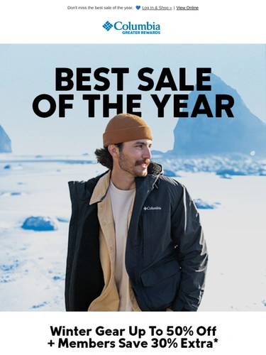 Columbia Sportswear Sale Announcement