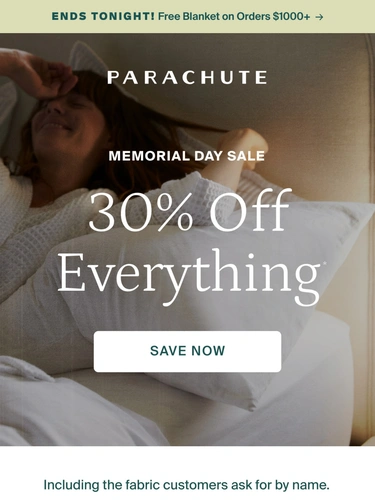 Parachute Home Sale Announcement