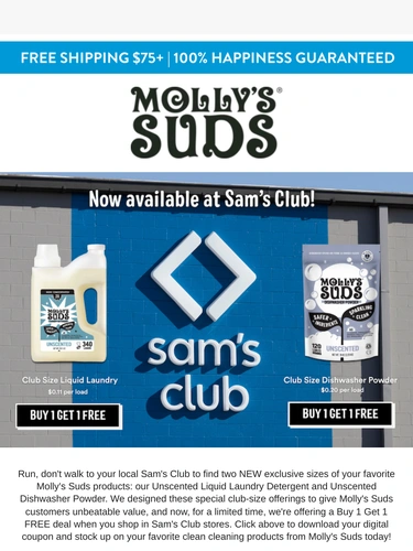 Molly's Suds Sale Announcement